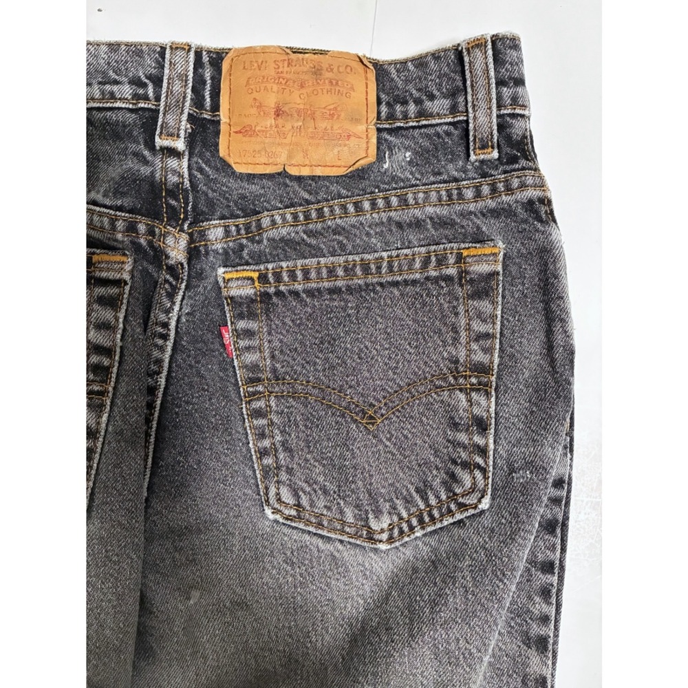 Vintage Levis 17525-0267 Womens 9M High Waisted Mom Jeans Faded Black USA Made - Picture 6 of 11